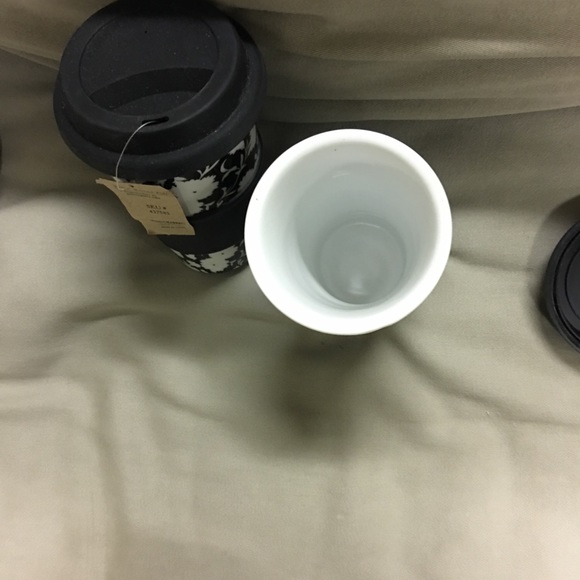 Set of 2 black and white Coffee cups - Picture 3 of 4